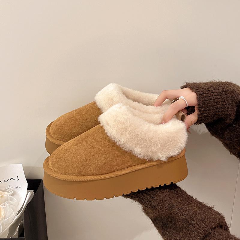 

Women s large size soft elastic winter a foot stirrup warm anti cold padded snow boots non-slip wear-resistant outdoor leisure sports cotton slippers 35