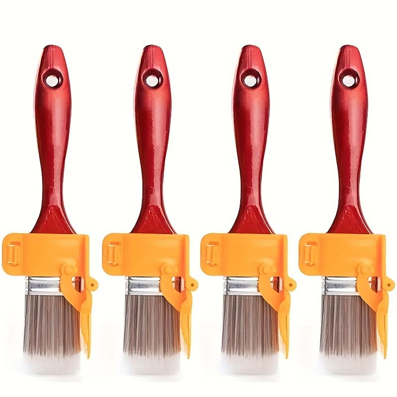 6 pinceles de pintura de precisión para bordes con separación de color - Duraderos, ligeros, portátiles con mango de madera para pintar bordes de paredes y techos DIY sin imperfecciones