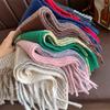 Women Winter Cashmere Scarf 2025 Stripe Pashmina Luxury Brand Shawls and Wraps Bufanda Hijab Travel Stoles Echarpe Warm Blanket