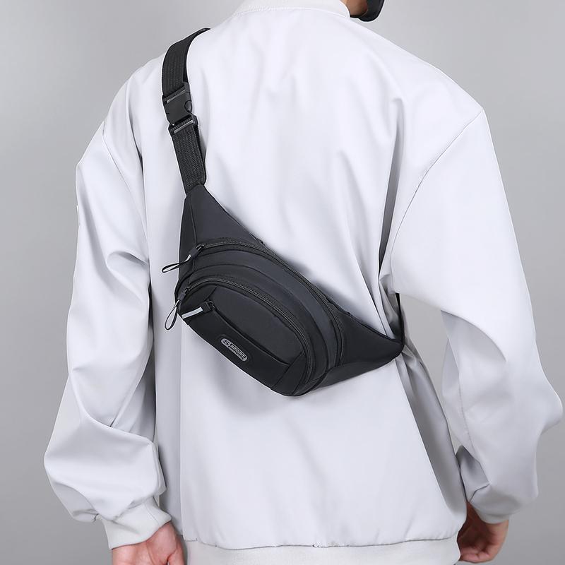 Herren Fitness Hüfttasche mit großem Fassungsvermögen, tragbar, diebstahlsicher, ultradünn, kleine Brusttasche, Sport, Outdoor, Freizeit, Laufen, Bauchtasche