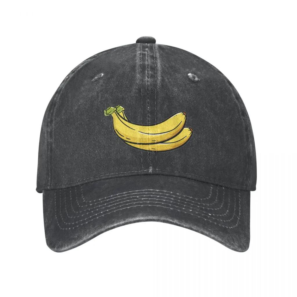 Dolce And Banana Funny Merch Unisex-Stil Baseballkappe Distressed Denim Washed Hats Cap Lässige Outdoor-Sommer-Kopfbedeckung