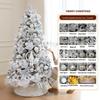 2M Luminous White Flocked Christmas Tree for Home or Window Decoration