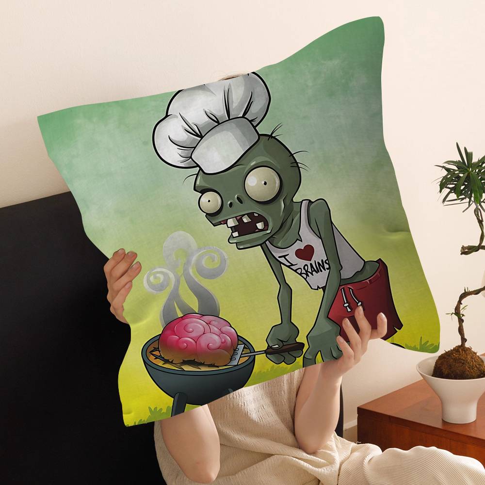 Game Plants Vs Z-Zombies 45*45Cm Cushion Cover Pillow Cover Decor Pillowcase Home Pillowcase For Couch Pillow
