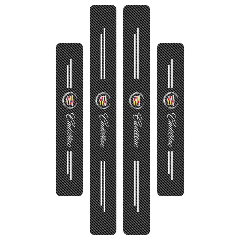Auto Interior Door Threshold Sill Trim Stickers Waterproof Strip Scuff Scratch For Cadillac CTS STS DTS SRX XLR ATX Escalade Seville Tiburon