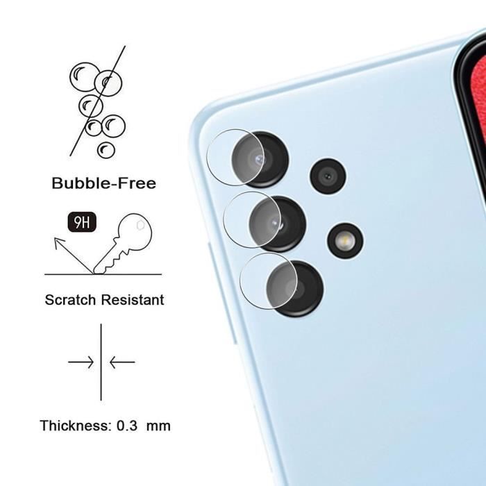 2 Verres Trempés Caméra Arrière pour Samsung Galaxy A13