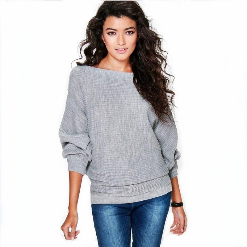 Sleeve Womens Long Baggy Ladies Pullover Top Knitted Oversized Sweater Jumper