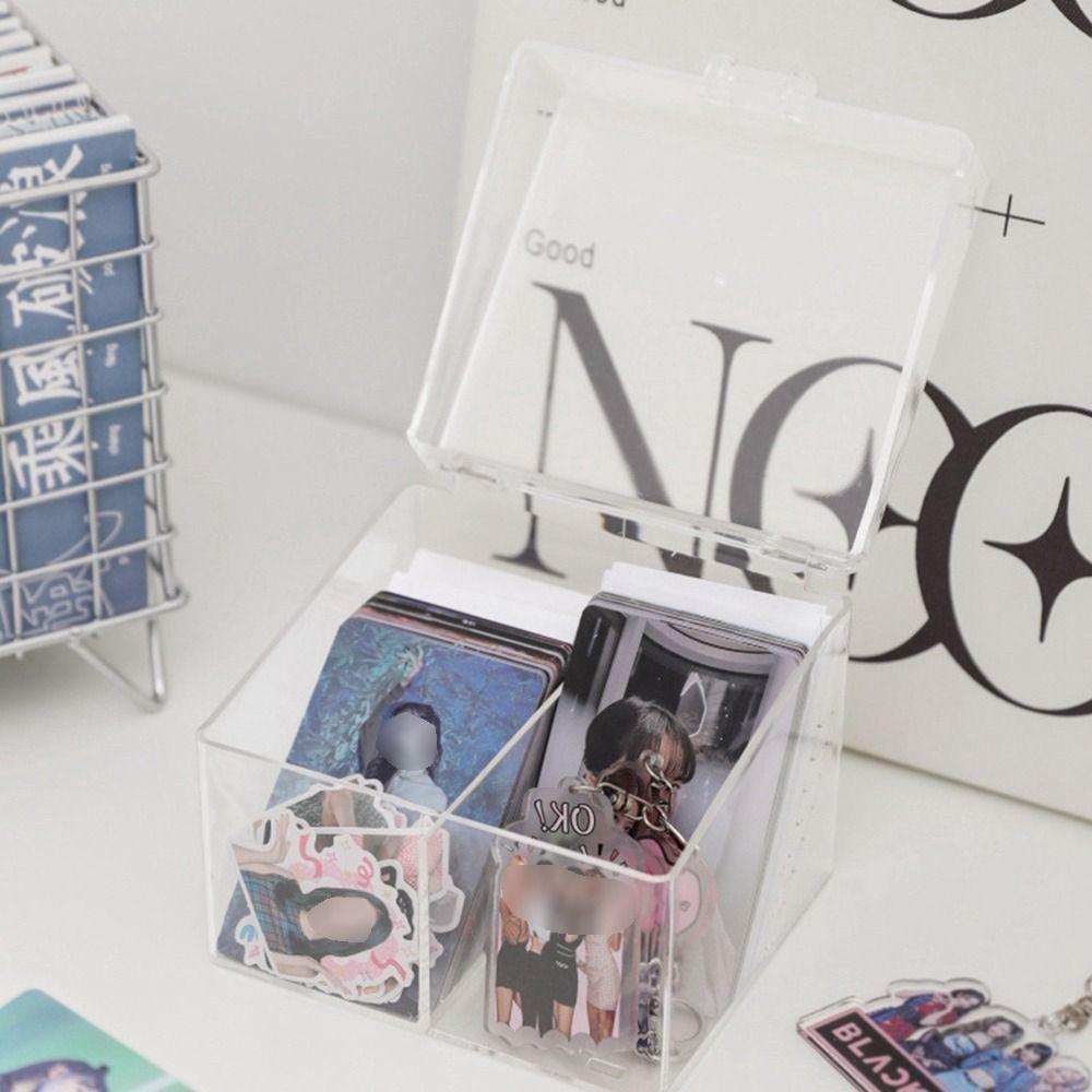 Acryl Foto-Karten-Sammlung Organizer Rechteckige Postkarten Sticker Aufbewahrungsbox Schmuck