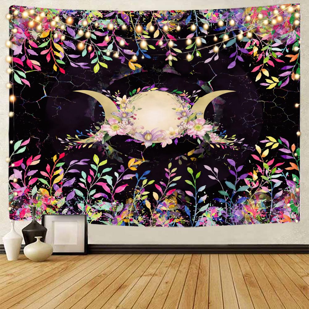 Psychedelic Tarot Sun Moon Tapestry Tree of Life Mandala Tapestry Mystical Witchcraft Decoration Bedroom Room Home Decor