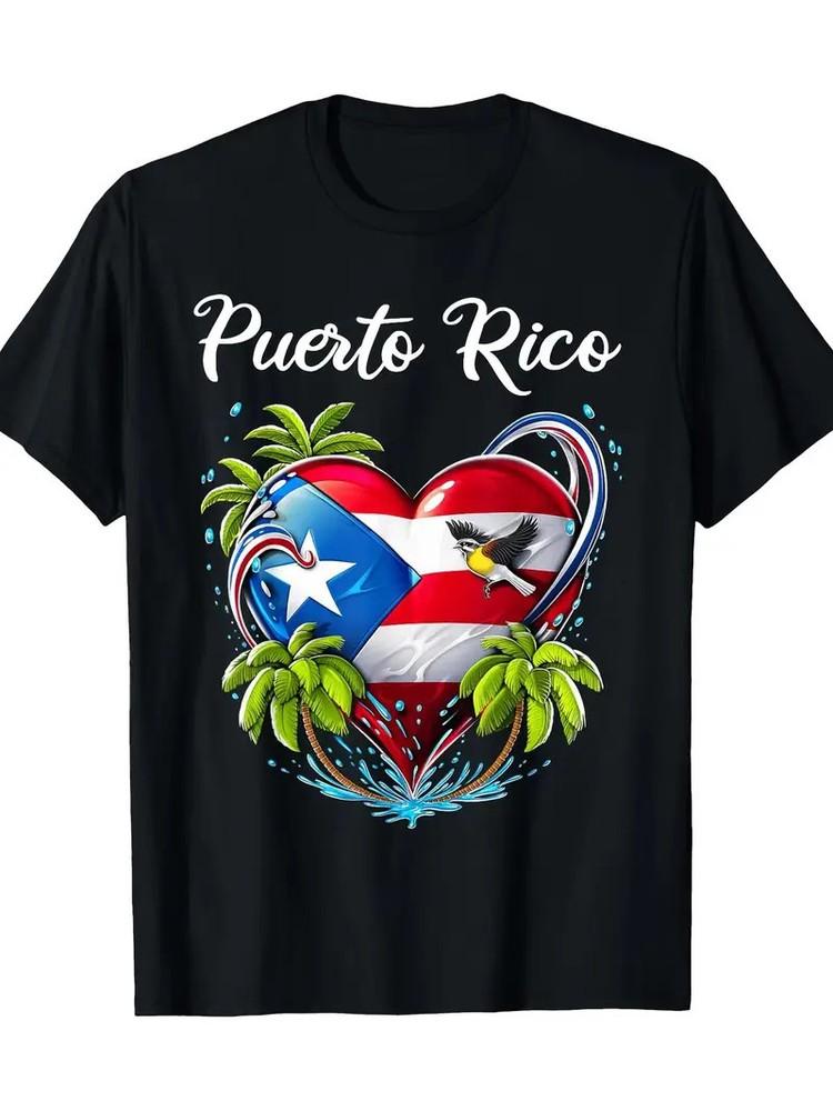 

Puerto Rico Heart Boricua Puerto Rican Flag Taino Men women Gift T-shirt 100% 4XL
