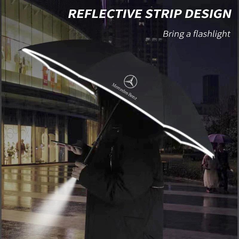 Mercedes Benz A B C E S Class AMG GLA GLB GLC GLE CLA CLS SLC GLS GLK SLK Vito Car Automatic Folding Windproof Sunshade Umbrella WGV9