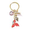 Creative Alloy Seashell and Pearl Keychain Pendant