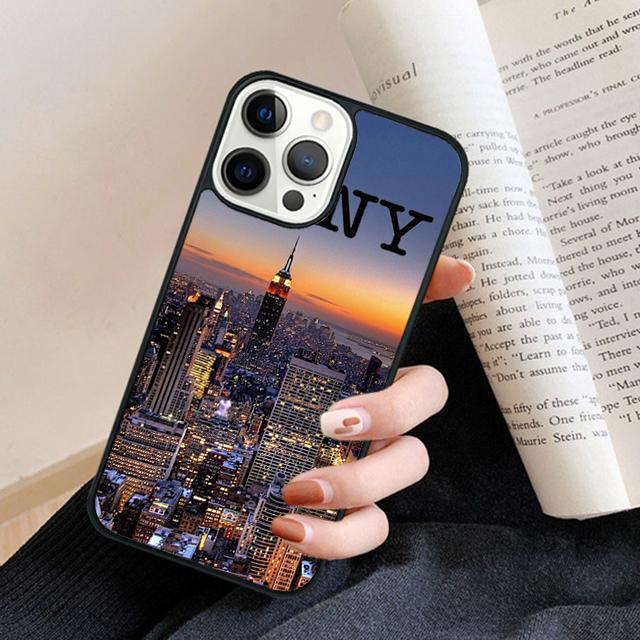 Dark Night New York City Phone Case Back Cover for iPhone 17 Air 16 15 14 13 11 12 Pro Max Plus Fundas Coque