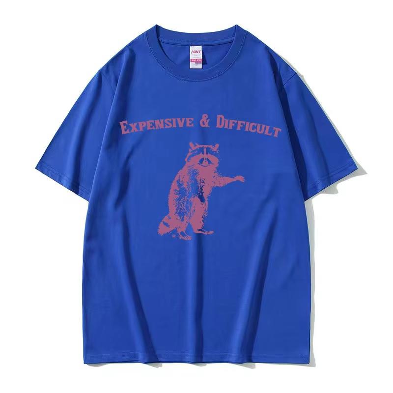 2025 Summe Expensive  Difficult Raccon Funny Meme T Shirt Mens Women Retro Harajuku Fashion 100 Pure Cotton Printed Tshirt
