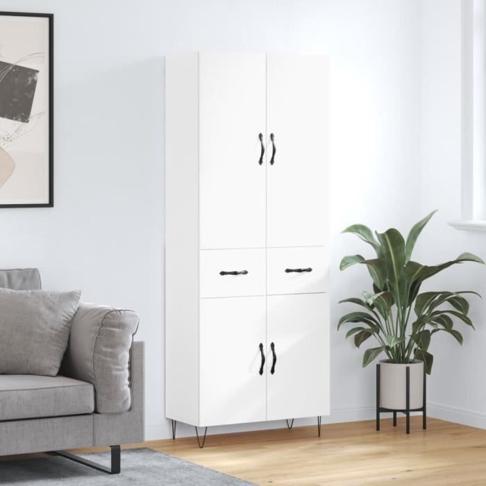 VidaXL Highboard White 69.5x34x180 Cm Engineered Wood 3198177