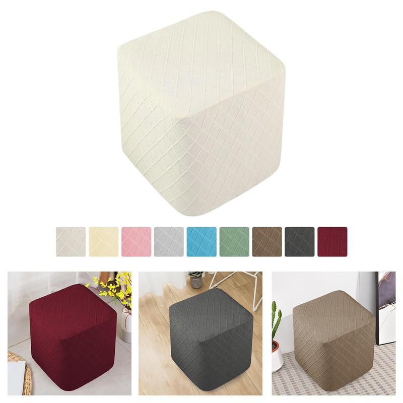 Stretch Ottoman Cover Stool Protector Ottoman Slipcovers for Living Room