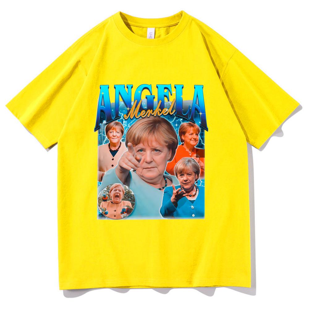 Angela Merkel 90s Vintage Graphic Tshirt Unisex Summer Casual Oversized Short Sleeve Tees Unisex Fashion Soft Cotton Streetwear