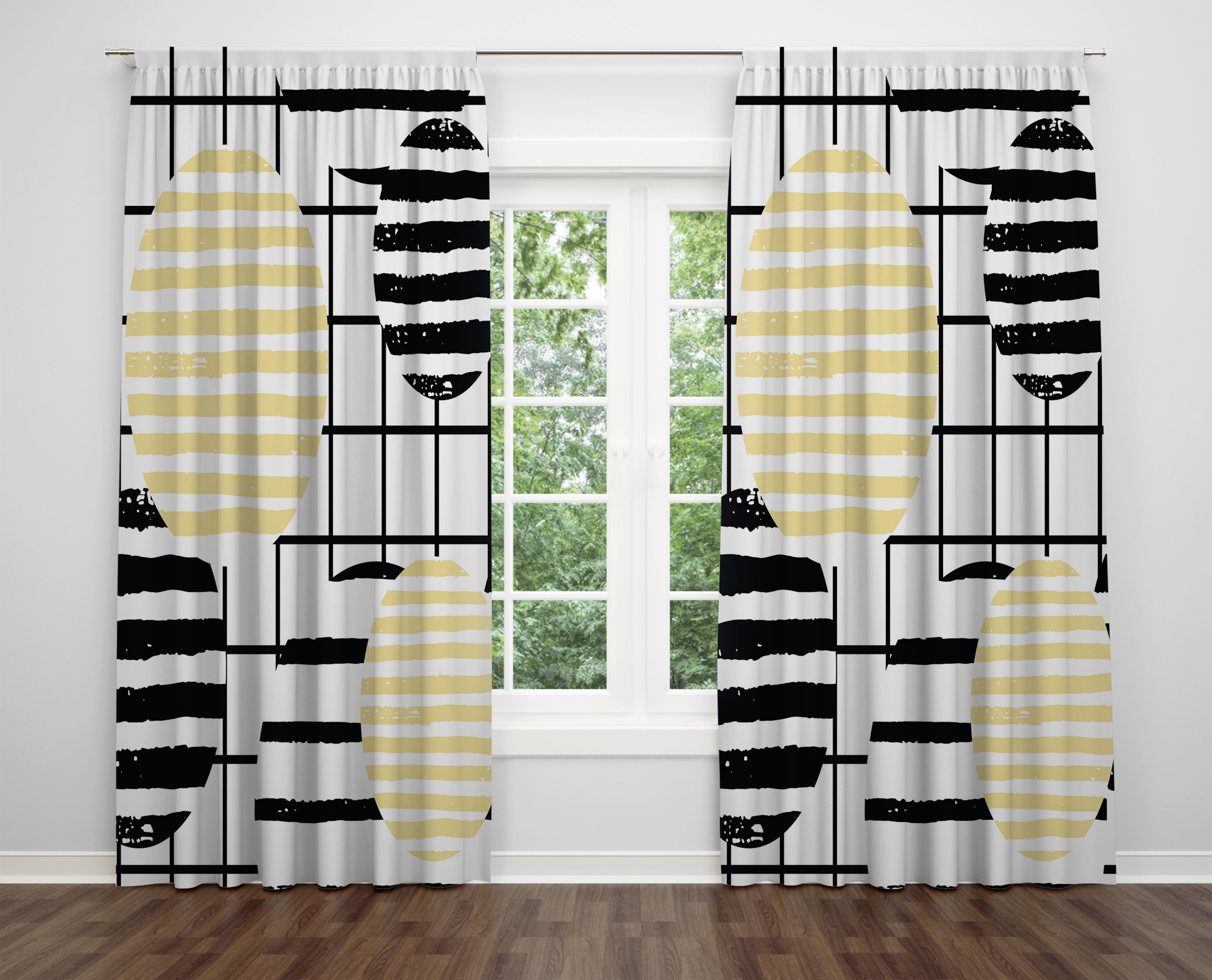 

Декоративний дизайн, високоякісна бавовняна тканина, ви можете вибрати одну або подвійну фіранку з крила 1 piece різнокольоровий