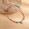 Ocean-Themed Bohemian Starfish & Seashell Beaded Choker Necklace