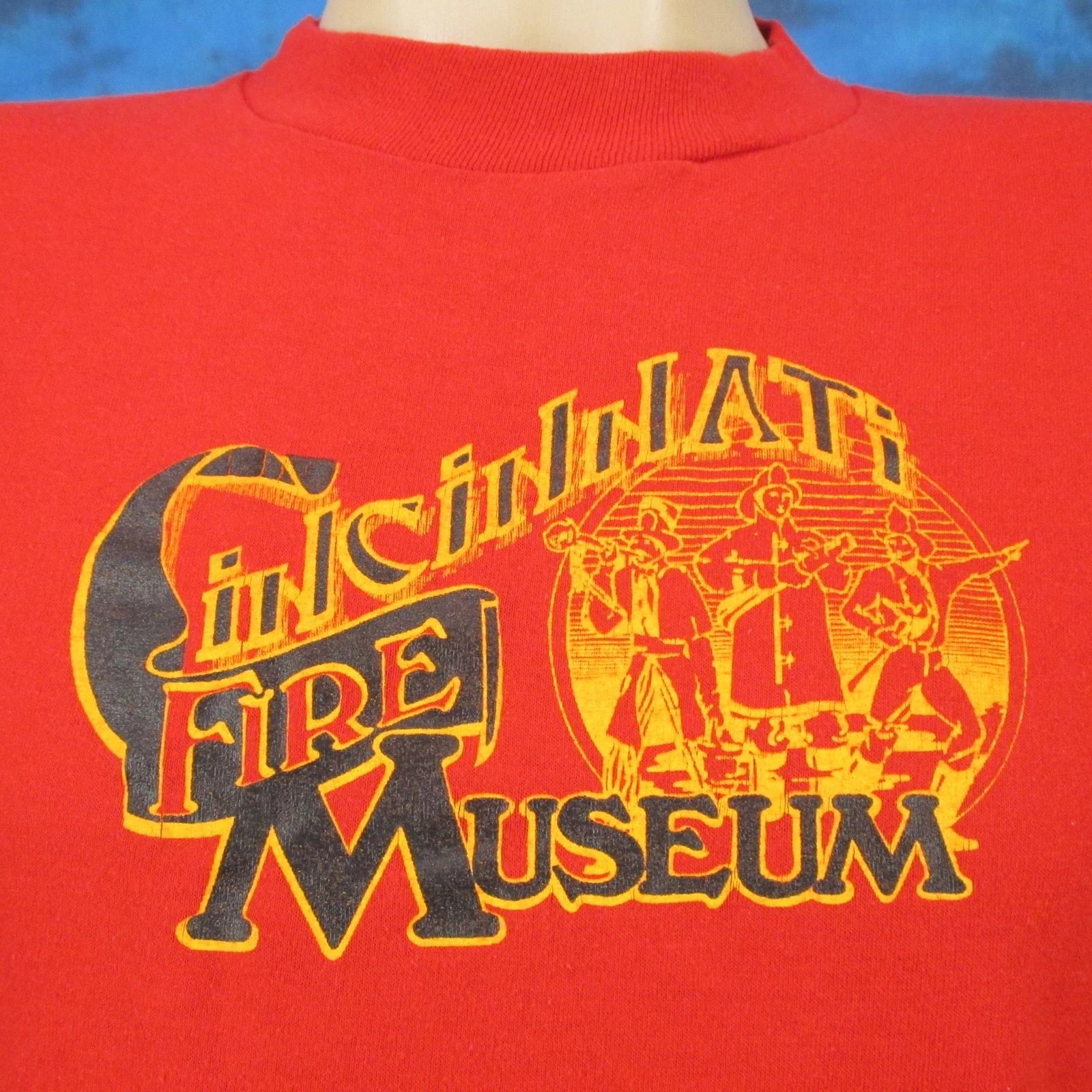 

vintage 80s CINCINNATI FIRE MUSEUM T-Shirt SMALL ohio fighter single stitch 3XL