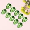 50Pçs Cristal Gota d'Água Garra Vidro Strass Verde Claro 18x25mm Costura Strass Gota para Roupas Bolsas