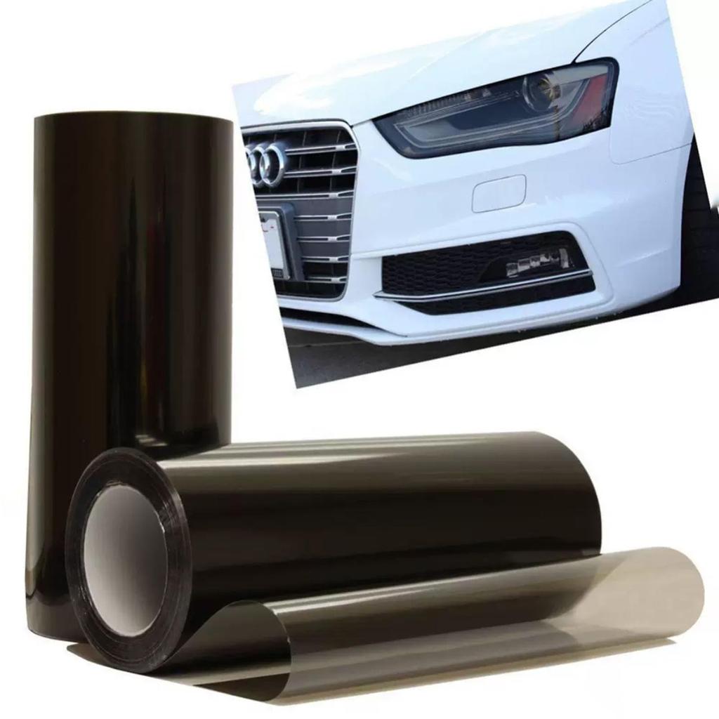 Headlight Film Car Wrapping Film Black 30x150cm Simple Installation For Car Motorbike Headlight Fog Light Tail Light UV Protection Sticker
