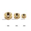 1Pc M4/M5/M6 Brass Hexagonal Nuts, Household Furniture Assembly and Daily Equipment Fixing Fastener Accessories