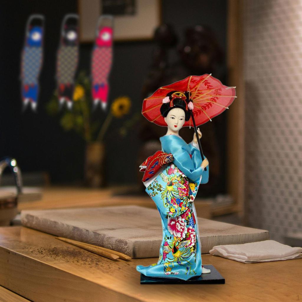 Japanische Geisha Kimono Puppe 25cm Sammeln Figurine Asiatischen Folk Ethnische Housewarming Geschenk Desktop