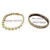 Two-piece Ladies' Bracelet Set Heart-shaped Bracelet + Double-row Zirconia Bracelet. Minimalist Style. Ideal for Halloween Gifts