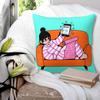 Cartoon Girl Print Home Textile Throw Pillow Cushion Accent Pillow cm Includes Pillow Core for home sofa decor