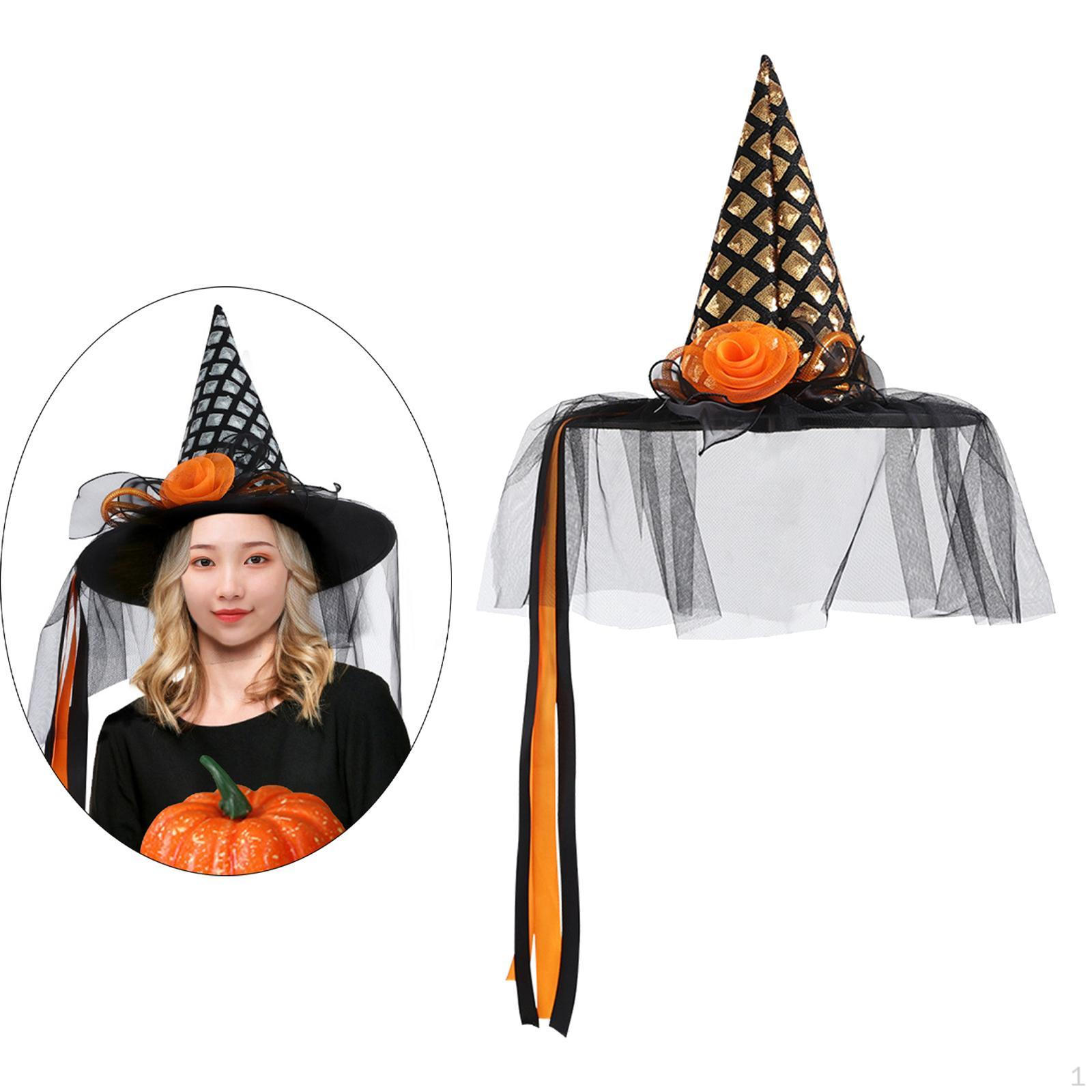 

Хэллоуинская шляпа ведьмы с подсветкой карнавальный колпак для косплей вечеринка карнавал Gold