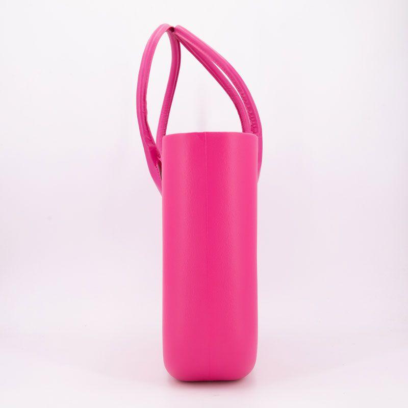 Rosa Tote Bag mit Lammfell-Pochette groß 38x30x12cm Damen O BAG