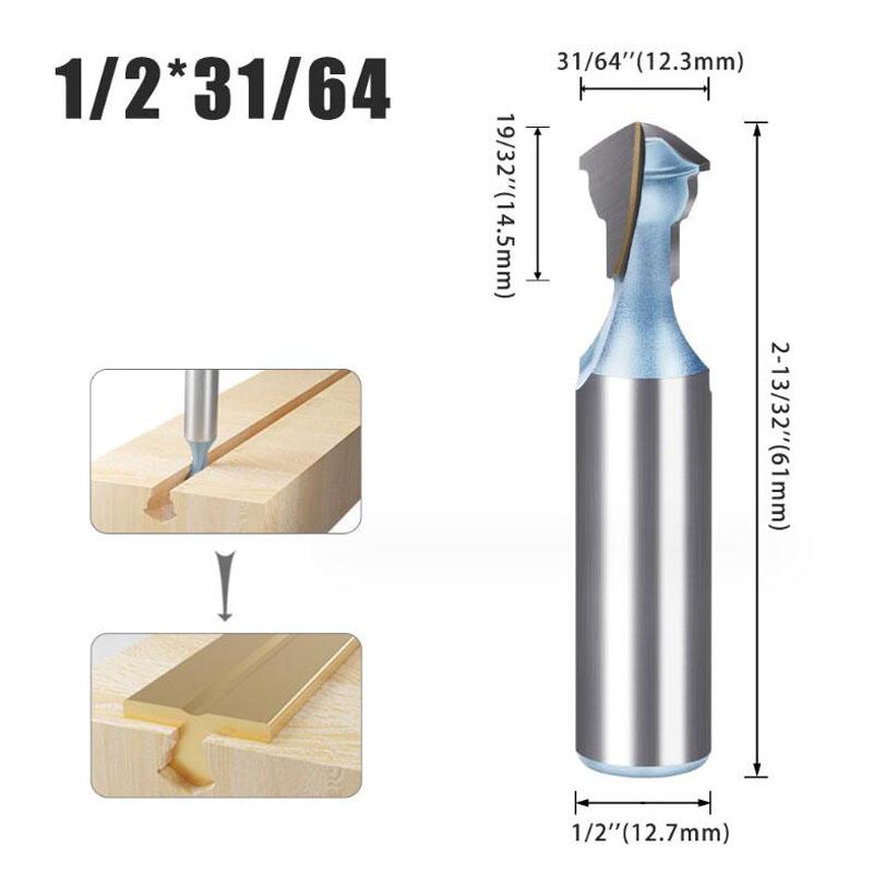1/2inch 12mm Shank Woodworking Slotting Cutter Woodworking Milling Cutter Straightener Rod Slot Router bit