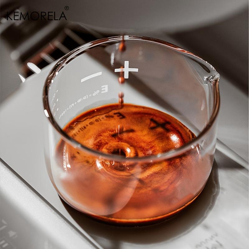 KEMORELA 1/2 STÜCK Espresso Shot Gläser 60ml Klare Skala Messbecher Flüssigkeit Schweres Glas Kaffeetassen Heim Barista Zubehör