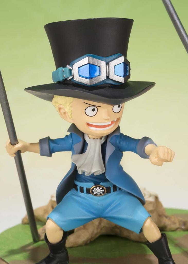 TAMASHII NATIONS Figuarts ZERO ONE PIECE Luffy Ace Sabo Promise 90 mm PVC ABS bemalte komplette Figur – Stiefbruder – ca.. &