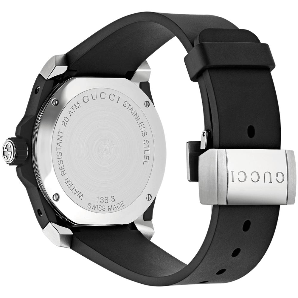 Gucci YA136318 Dive Embroidery Tiger Black Dial Men's Watch