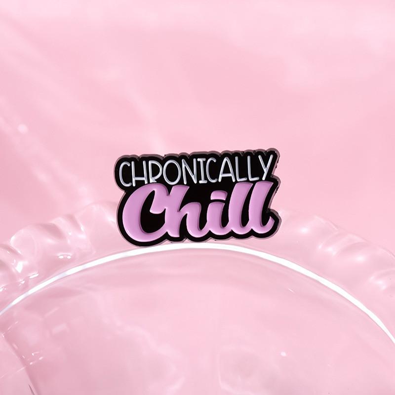 Creative Colorful Optimism Inspirational Metal Brooch Letter Pin For Fashionable Outfits