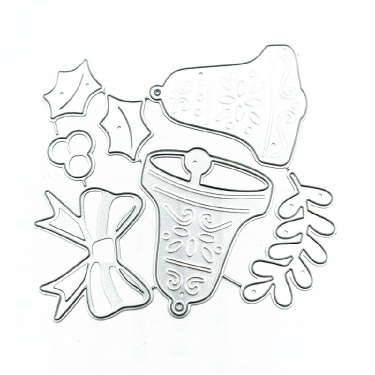 Christmas Bells Embossing Cutting Dies Wheat Die Cuts for Birthday Card Making