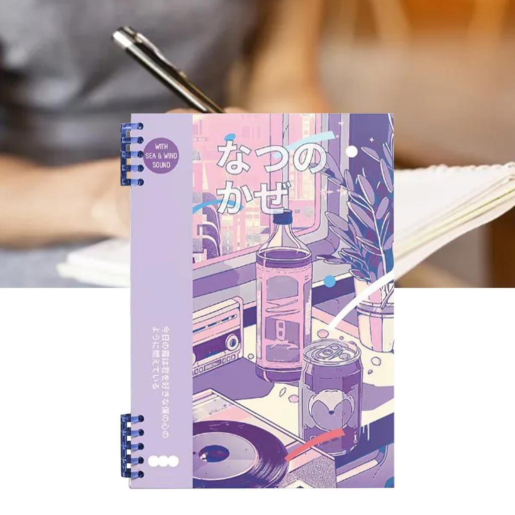 Loose Leaf Notebook 120 Pages Refillable Detachable Ink Proof Thick Paper Spiral Notebook for