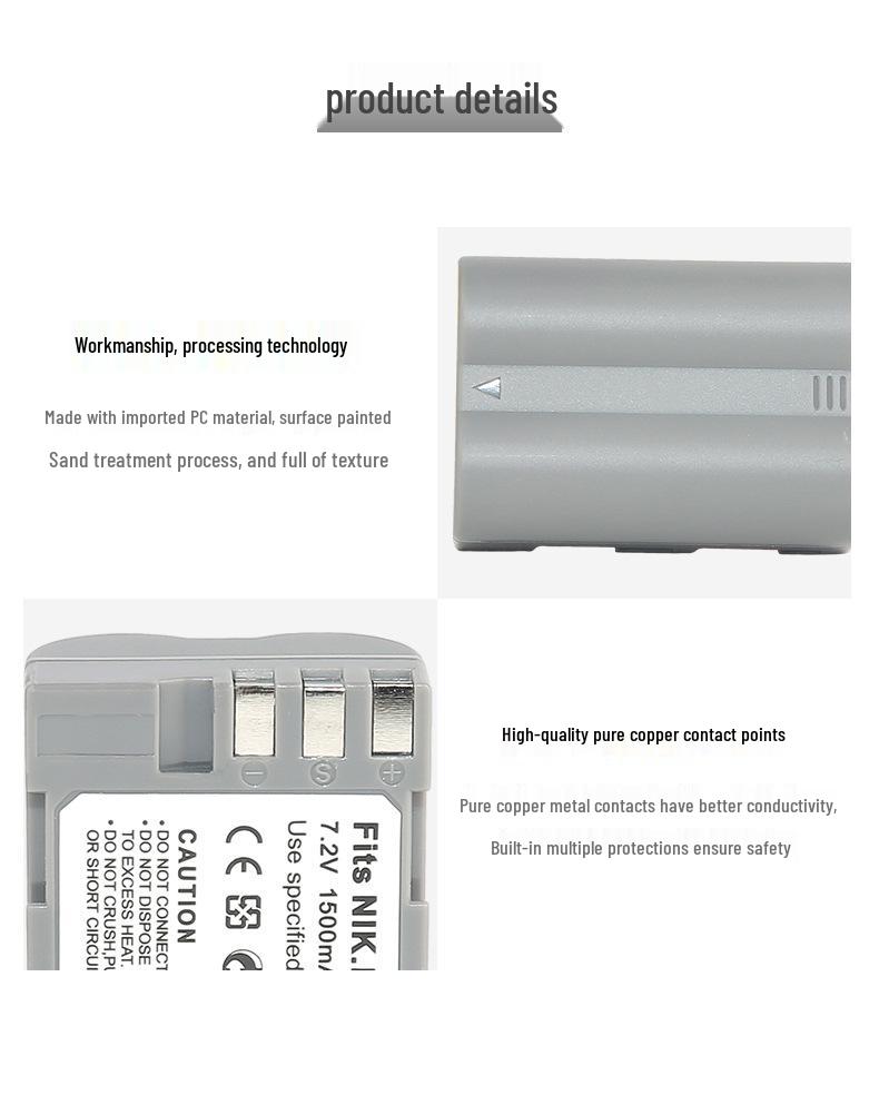 ENEL3E Battery Compatible with Nikon D90, D700, D80, D300, D200, D100, and D300S Cameras