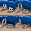 925 Sterling Silver Luxury Round Hollow Earrings Women Fashion Wedding Party Jewelry Accessories