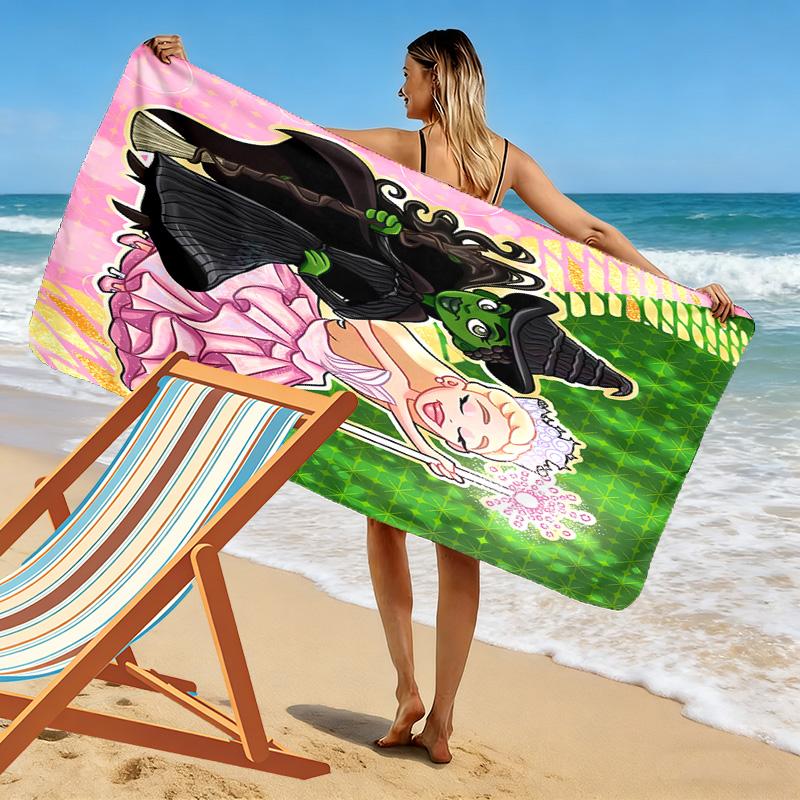 Wicked Print Beach Towel, Large Soft Quick Dry Towel for Beach Camping Swimming
