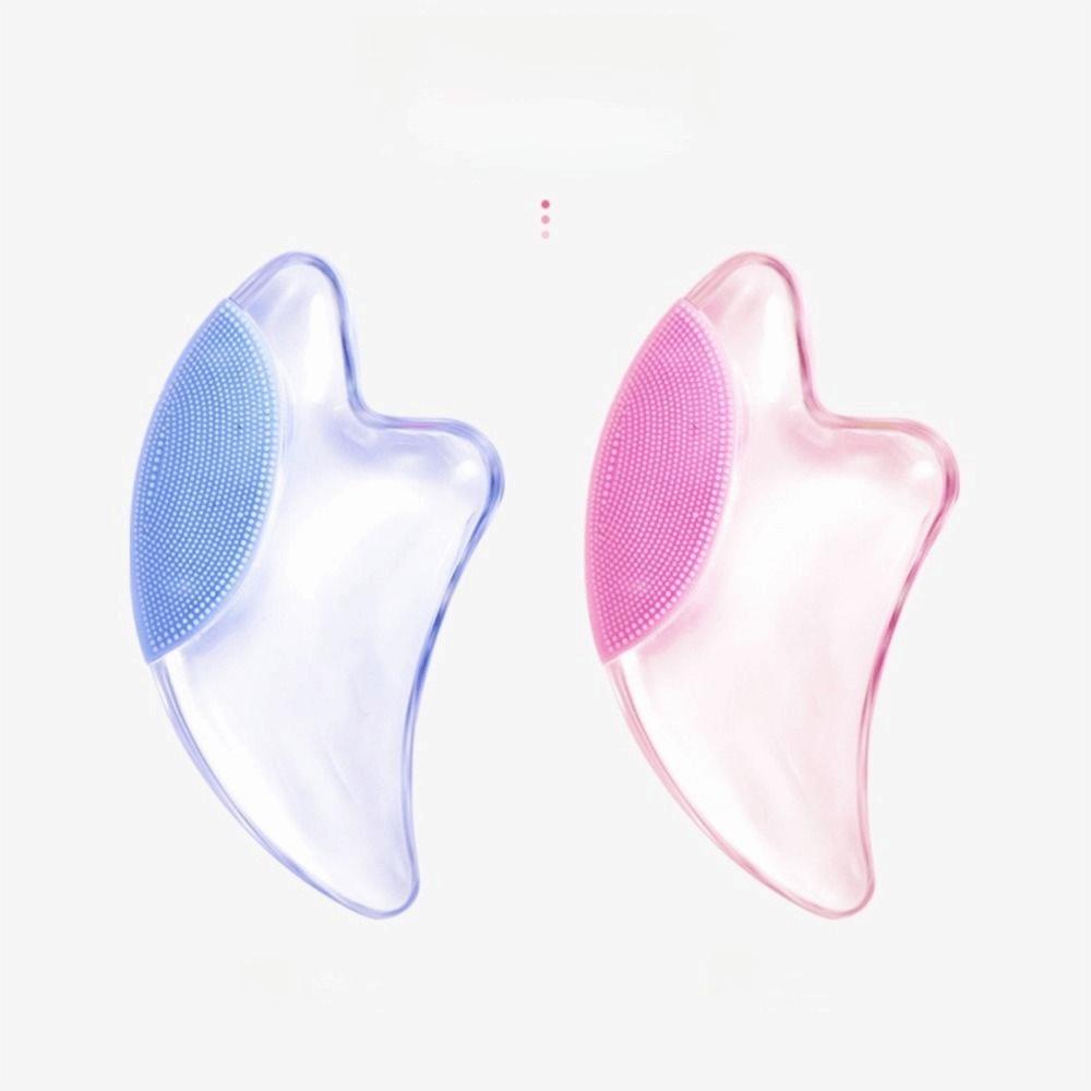 Transparent Resin Facial Massage Scraper Smooth Edges Electric Facial Massager  Face Cleansing