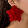 Trendy Pleated Petal Flower Stud Earrings – Bold and Stylish for Women