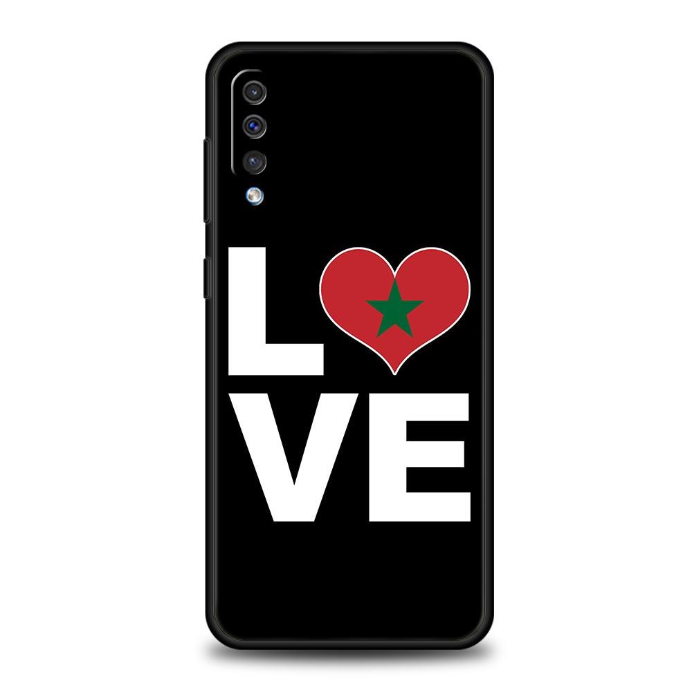 

Morocco Flag Soccer Phone Case For Samsung Galaxy A52 A50 A70 A10 A30 A40 A20S A20E A02S A12 A22 A72 A32 5G A04s Silicone Cover Samsung A52 5G