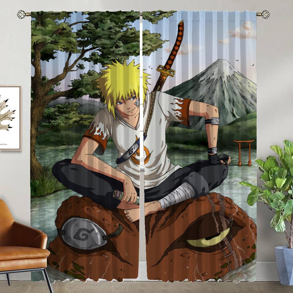 Halloween Dekoration N-Narutoes Elegante Raumvorhänge für Wohnzimmer Heim-Innenvorhänge 2 Stück Trennwände Schattenspendende Vorhänge