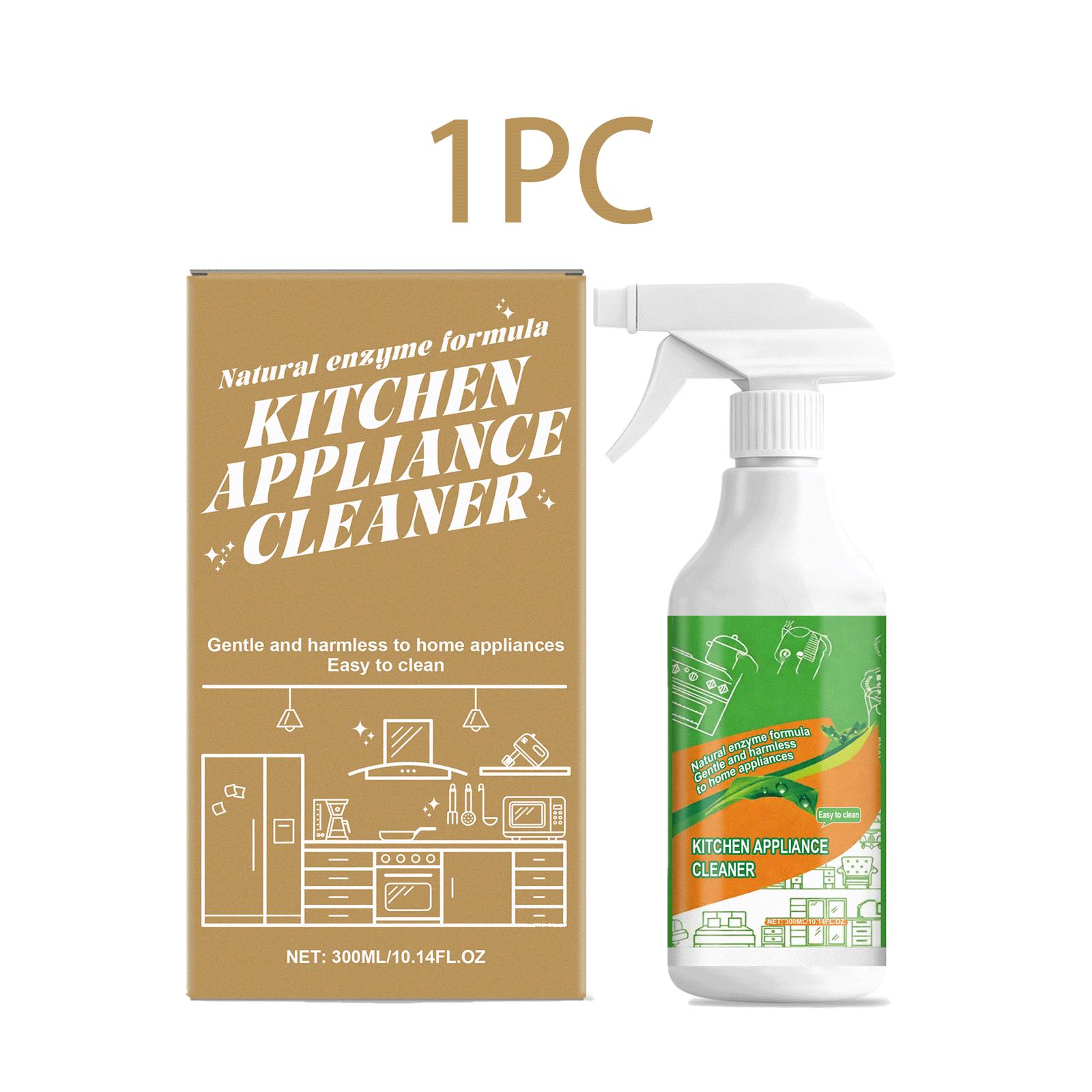 Kitchen Appliance Cleaner Spray Enzyme Degreaser Lipase Powered Oil Stain Remover for Range Hood Fridge Oven Heavy Duty Cleaning 1PC