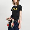 Fila Logo Print Pullover Round Neck Short Sleeve T-Shirt Women Tops Black A11W021103GBK