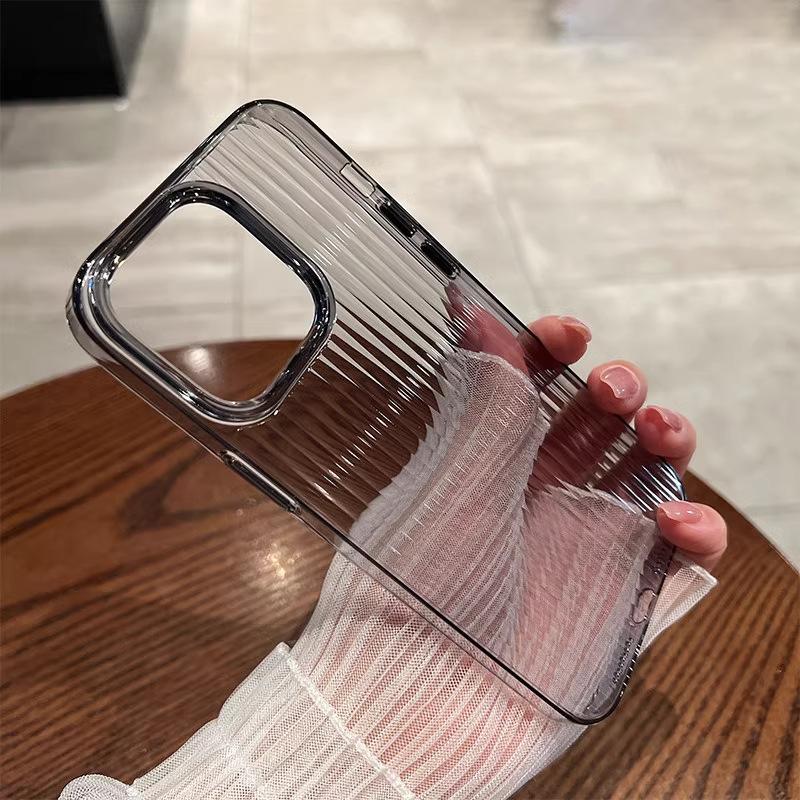 Applicable To iPhone18Promax Mobile Phone Case Corrugated Magnetic Suction Apple 15 Grating Stripe All-inclusive Anti-drop Protective Case