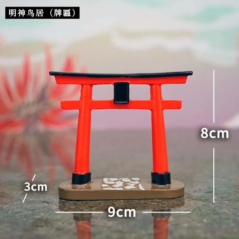 Japanese Multi-sizes Torii Gate Aquarium Decor Miniature Ornament Garden Shrine Shinto Landscape Micro Decoration Simulation