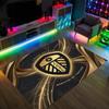Leeds United Fußball Design Kristall Samt Teppich Gemütlich Kein?Rutschfester Teppich mit Aufdruck für Schlafzimmer Wohnzimmer Eingang